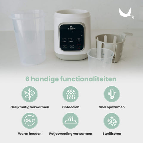 Babily 6-in-1 Flessenwarmer - Zeer snel warm - Flesverwarmer Babily 6-in-1 Flessenwarmer - Zeer snel warm - Flesverwarmer
